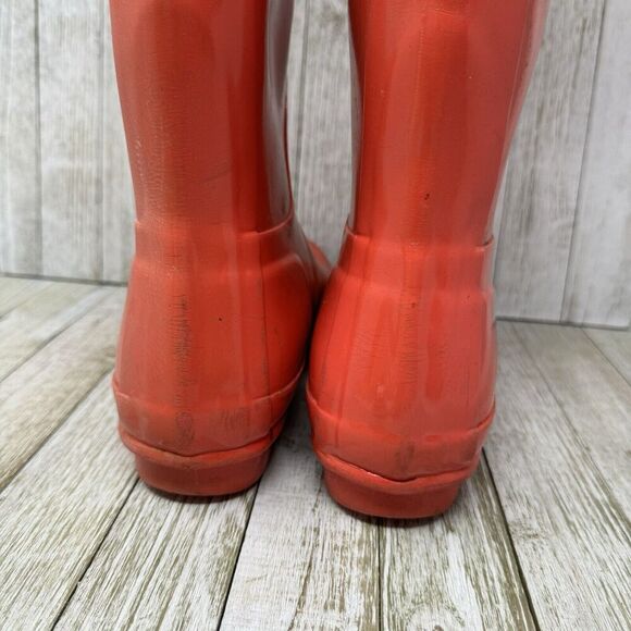 Hunter Rain Boots Womens Size 7 Pink Rubber Original Tall Classic Outdoor Matte - Picture 9 of 12